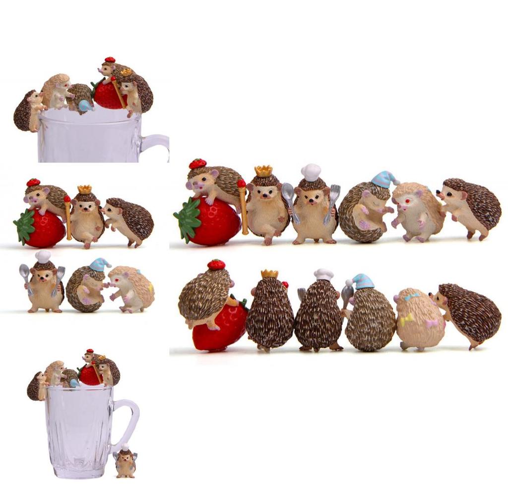 Hedgehog Resin Figurine Miniature Garden Decor For Birthday Gift And Home Office