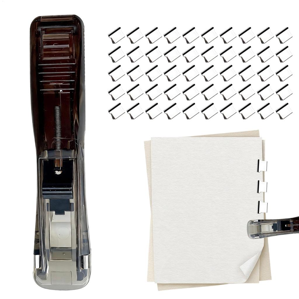 Mini Traceless Wiederverwendbare Handklemme Push Hefter Papier Buch Datei Büro Schule Student Binder Bindung Werkzeuge Liefert Zubehör