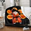 1pz Coperta in Flanella con Stampa Son Goku, Alta Qualità per Tutte le Stagioni, Decorazione per la Casa, Calore e Comfort, Perfetta per Regali di Natale