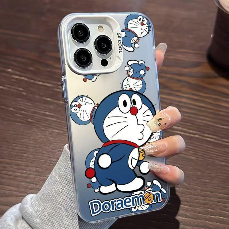 Back Jingle Cat Colored Silver Shell Applies To Apple 17/16/15 Pro Mobile Phone Case 14promax13/12/11 Tide