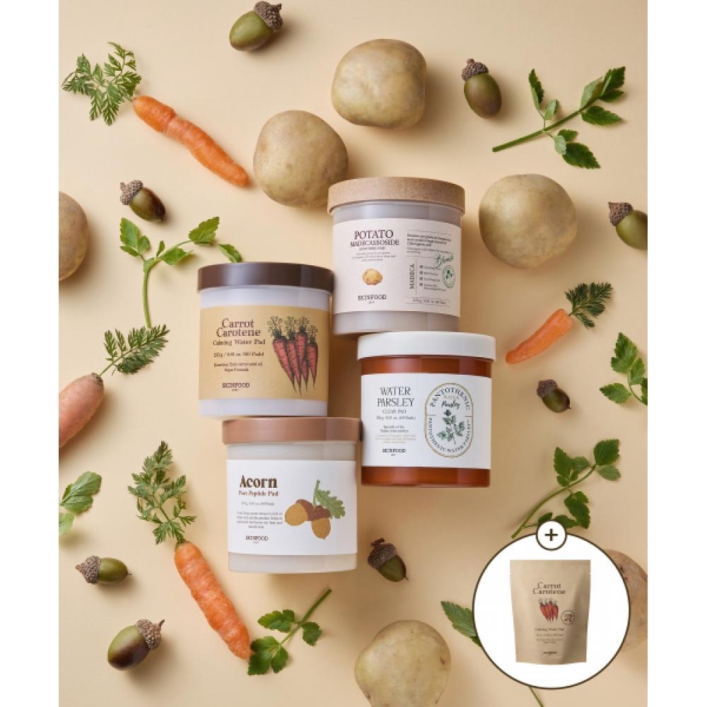 

Skinfood Carrot Minari Acorn Potato Pad 60pcs Refill Gift asparagus