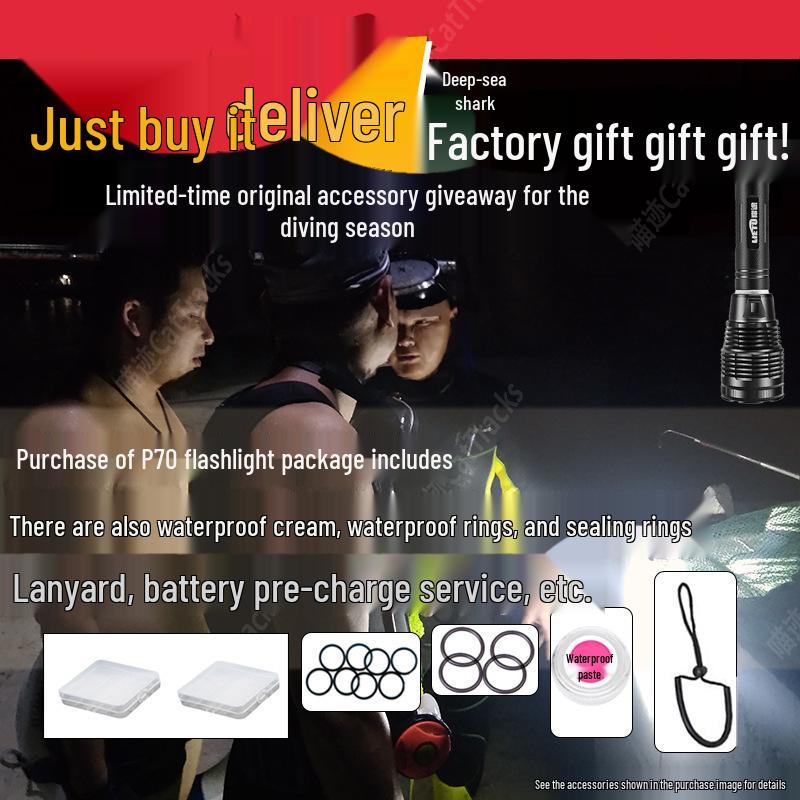 Ultra-Bright Waterproof Diving Flashlight with Long Battery Life