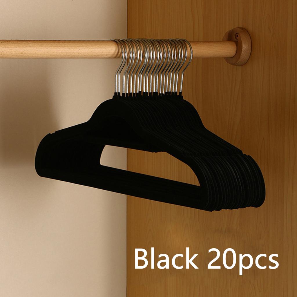 10/20 Pieces of High-End Velvet Clothes Hangers, Non-Slip Flocked Felt Clothes Hangers, Solid Clothes Hangers, Heavy-Duty Clothes Hangers