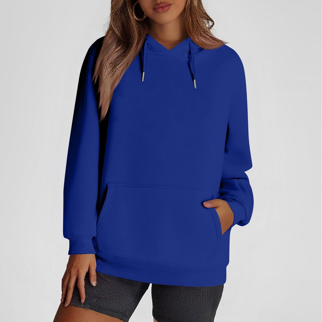 Ladies' Fashionable Printing Casual Hooded Long Sleeved Sweatshirt