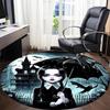 Tappeto Rotondo Mercoledì Addams per Ufficio, Antiscivolo, Morbido e Durevole, Tappeto da Ufficio per Decorazione d'Interni, Perfetto per Ufficio, Bella Decorazione