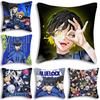 Manga Anime Blue l-Lock Pillow Covers Cartoon Sofa Decorative Home Double-sided Printing Short Plush Cute Cushion Cover