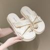 Guofeng Toe Slippers Women's 2025 Summer New Comfortable Casual Sandals Versatile Outer Wear Trend Thick-soled Cool Slippers