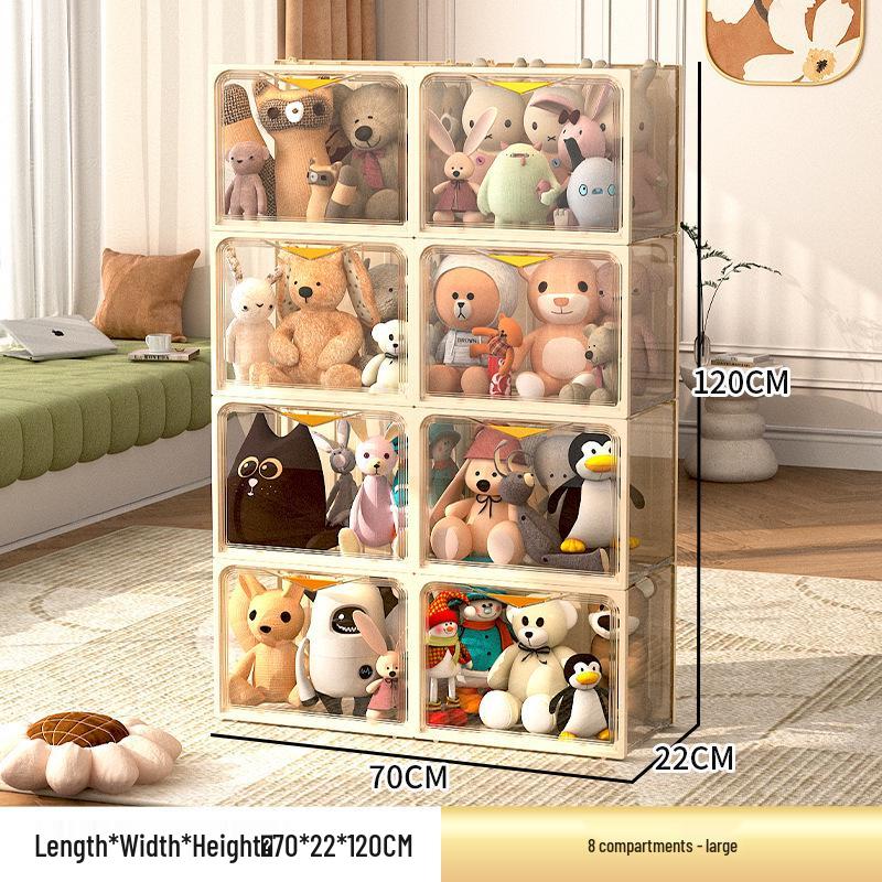 Transparenter Plüschtier-Aufbewahrungskorb und Ausstellungsbox