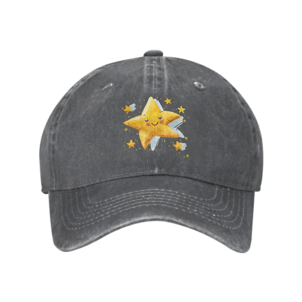 Happy Stars Summer Classic Fashion Men Trucker Hat Cotton Breathable Women Cowboy Cap Outdoor Leisure Basketball Caps