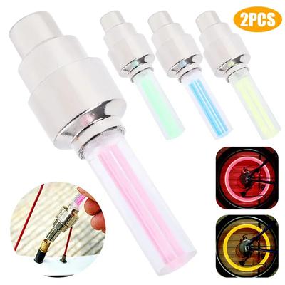 2x LED světla na ventilky jízdního kola Auto Motocykl Cyklistika Styling Kola Pneumatiky Náboje Svítící žárovka Horský Silniční Kolo Paprsky Neonová lampa