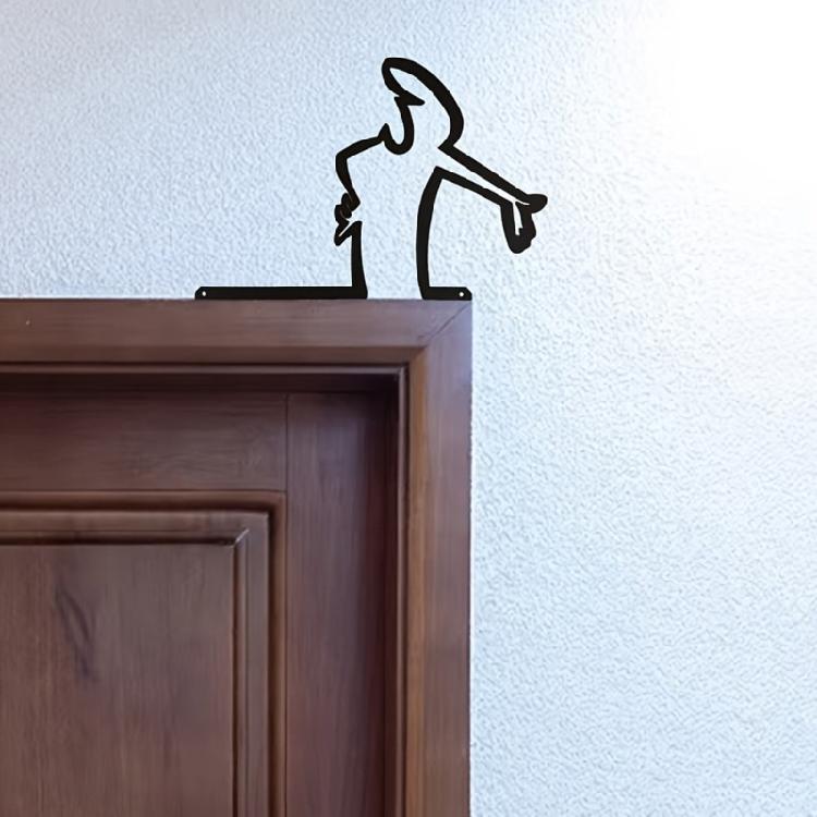 Stylish Iron Matchstick Man Party Homes Decoration Accent Reusable Crafted Art For Shelf Arrangements