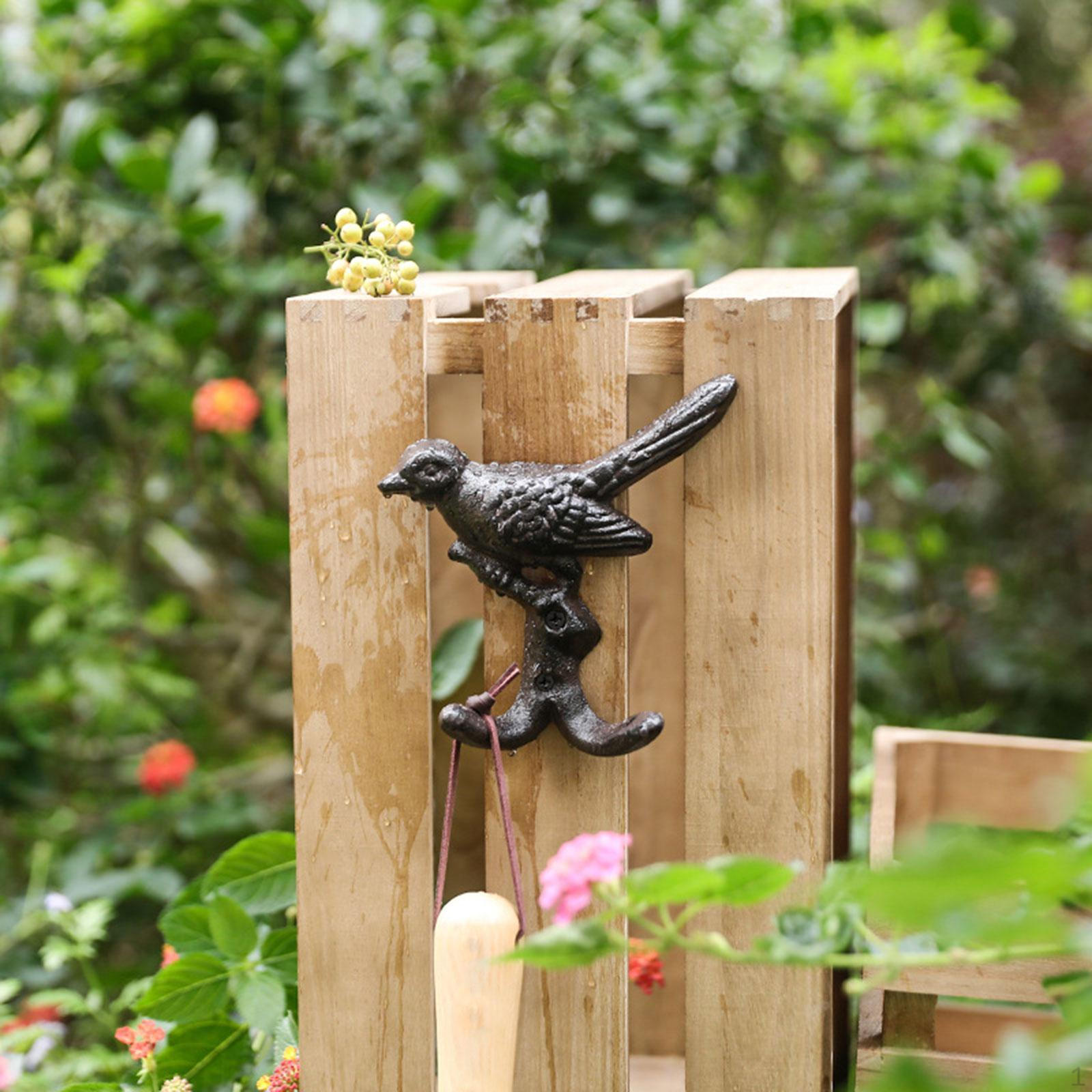

Чугунный настенный крючок для птиц Вешалка для двора Садовые двойные крючки для Style B