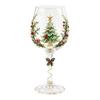 Christmas Stemless Wine Glasses Holiday Glassware Christmas Glass Art Cup for Coffee Cocktails Whiskey Soda