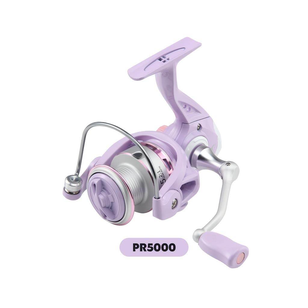 High Quality Purple Spinning Fishing Reel 1500-7000 Series Metal Spool and Stainless Steel Bearings Durable for Freshwater and Saltwater Fishing