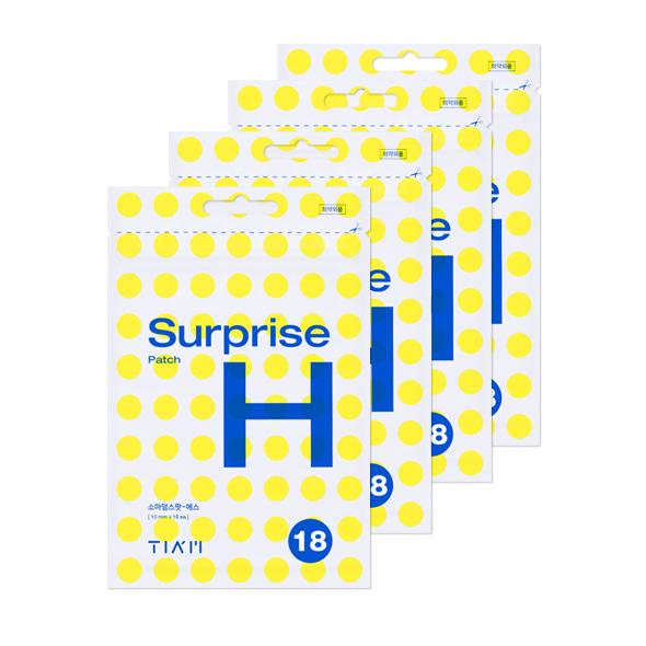 

[TIA M] Official Surprise H Patch 72 Sheets (4-Pack Bundle) - [K-BEAUTY] Invisible Hydrocolloid Acne Patches & Blemish Care (4 Packs / 72 Patches) exp 2027.01.14
