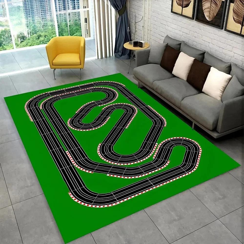 Interactive Highway City Traffic Floor Mat Large Non-Slip Carpet for Playroom Living Room Fun Rug Kids' Bedroom Play Area Decor