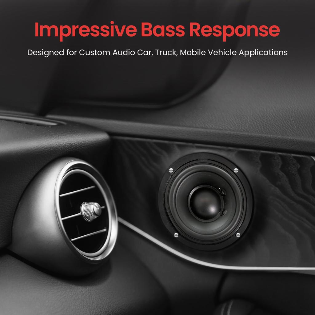 3.5 Inch Single Voice Coil Car Subwoofer - 20 Watt, 4 Ohm Car Audio