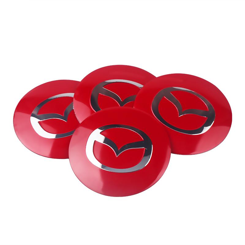 4pcs 56/60mm Car Wheel Center Cover Sticker Hub Cap For Mazda Speed MS 2 3 5 6 323 RX8 MX5 Axela Atenza CX-3 CX-4 CX-5 CX-8 CX-9