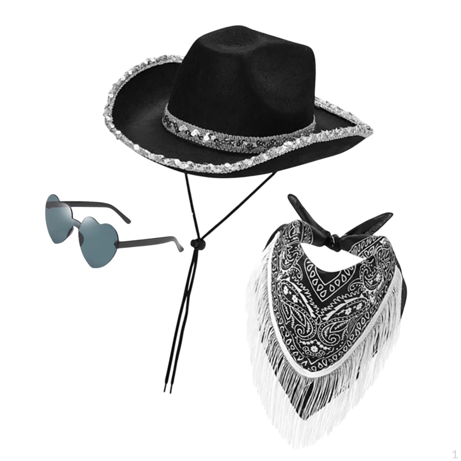 

Cowboy Hat Fashion Sun Cowgirl for Cosplay Halloween Birthday Carnival чорний