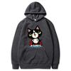 Autumn and winter cat cartoon printed hoodie classic style college style men's and women's pullovers daily fashion warm hoodie