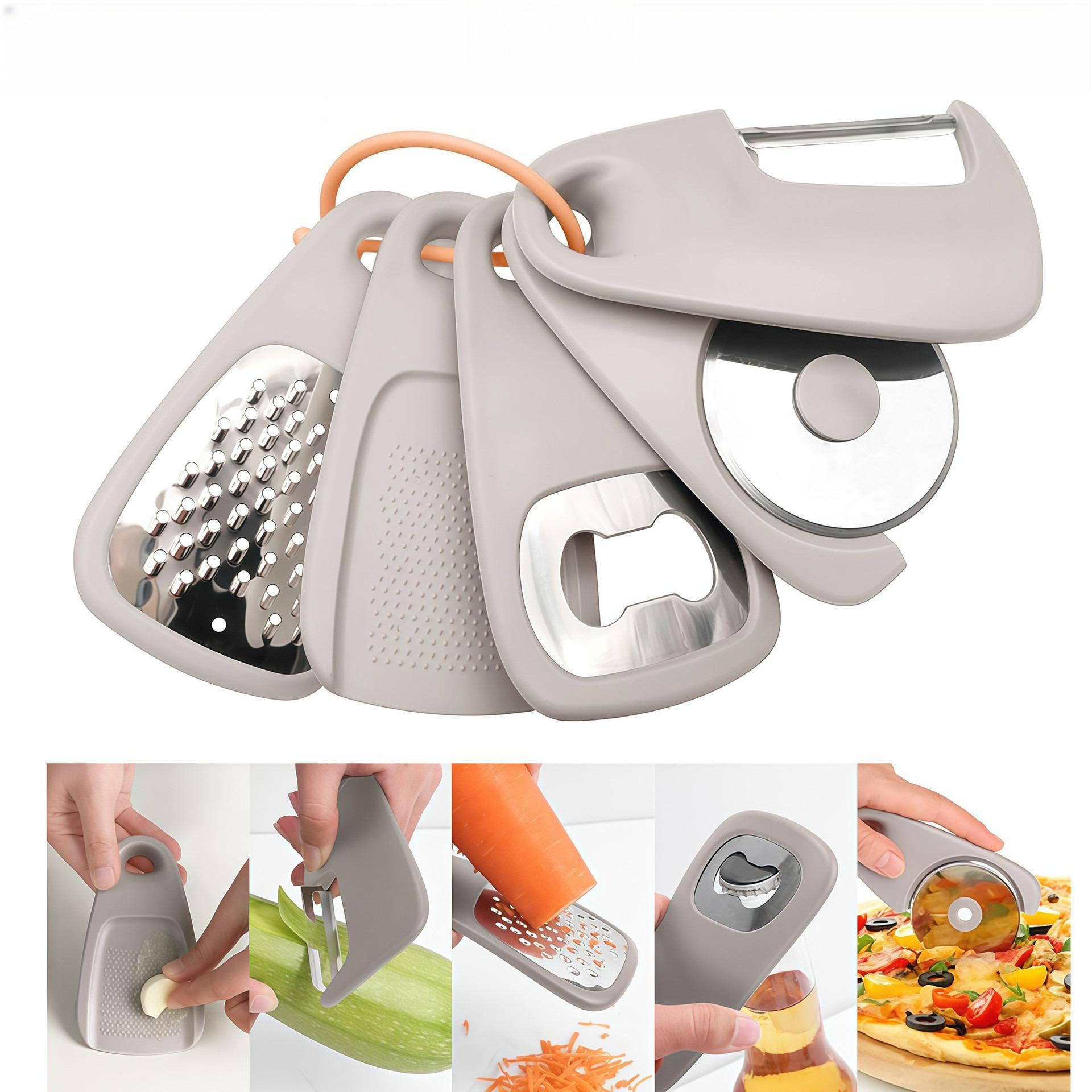 Multifunctional cheese planer, cheese wiper, cheese planer, kitchen paring knife, kitchen five-piece melon planer