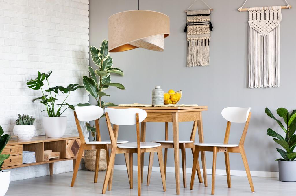 CEILING HANGING LAMP, SLANT LAMPSHADE, LEAVES, 45 Cm