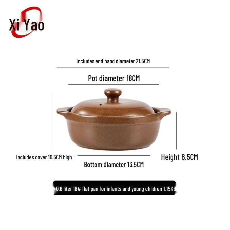 Unglazed Earthenware Clay Stew Pot