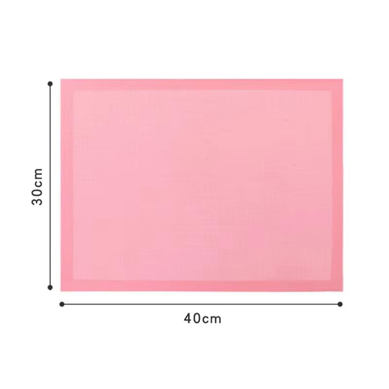 

Антипригарный перфорированный коврик для выпечки, подкладка, лист для духовки, подкладка для печенья, хлеба, печенья, слоек, перфорированный силиконовый коврик, кондитерские инструменты 40x30cm Pink Clear