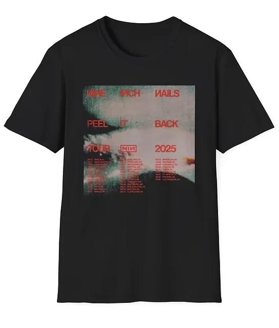 

Nine Inch Nails Peel It Back 2025 Tour T Shirt Full Size S-5XL TT558 Unisex T-Shirt S