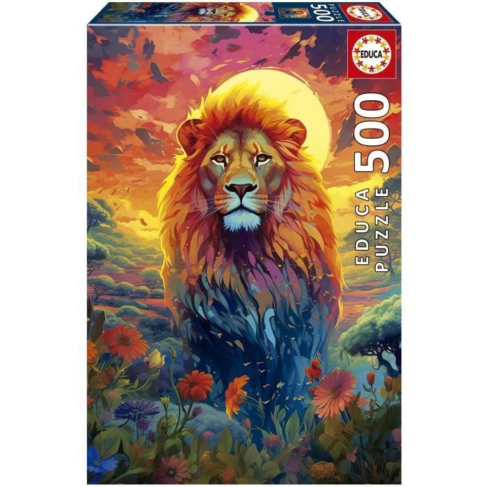 Puzzle - EDUCA - Regard Majestueux du Lion - 500 pièces