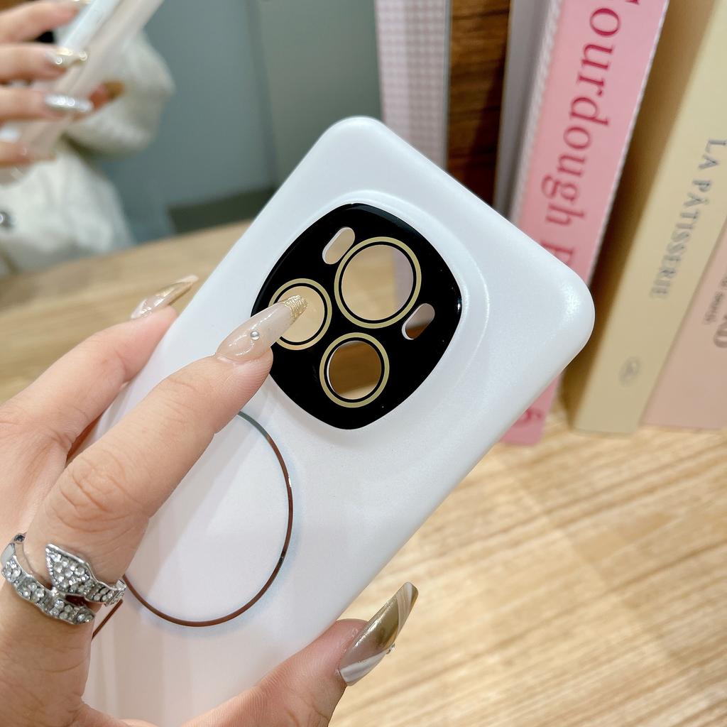 Ultra-thin Luanjin Matte Oil Injection Skin Feel Suitable for Honor Magic6pro Fine Ring Magnetic Mobile Phone Case 100 Lens Film
