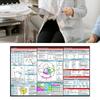 Professional Electrocardiogram Instruction Poster Double Side EKG Pocket Guide Reference for Students Nurse Doctor