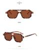 Trendy European & American Thick Frame Double Beam Square Sunglasses for Men & Women