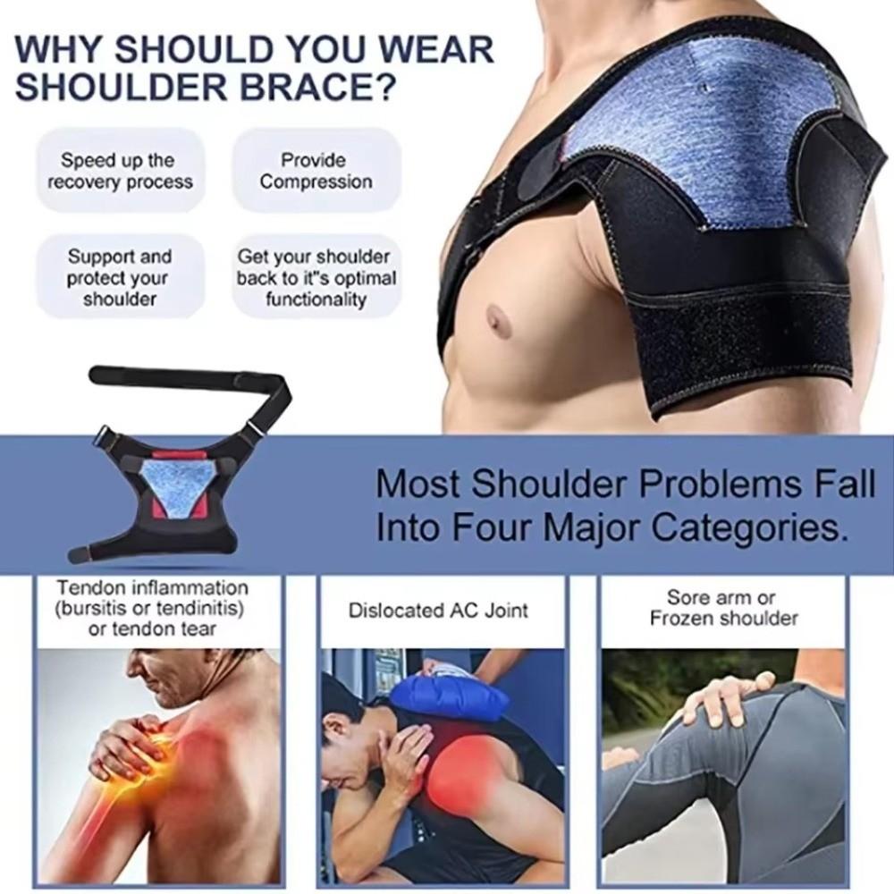 Adjustable Shoulder Support Wrap Sweat Absorbing Shoulder Protector New Shoulder Brace  Unisex