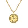 Edelstahl Siegel des Erzengels Michael Halskette Schutz Talisman Athanatos Sabaoth Okkultes Amulett Anhänger Schmuck