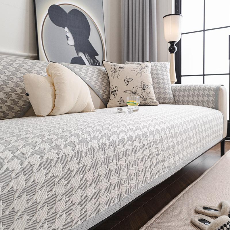 Cool Ice Silk Sofa Cushion Summer Mat Non-slip Cushion Light Luxury Sofa Cover Cloth For Living Room Decoration Sofa Cushion 70x70cm 1pcs серый 3990₽