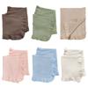 Autumn Winter Blanket Baby Lotus Leaf Edge Blanket Comfortable Cotton Knitted Strollers Cover Children's Bed Throw