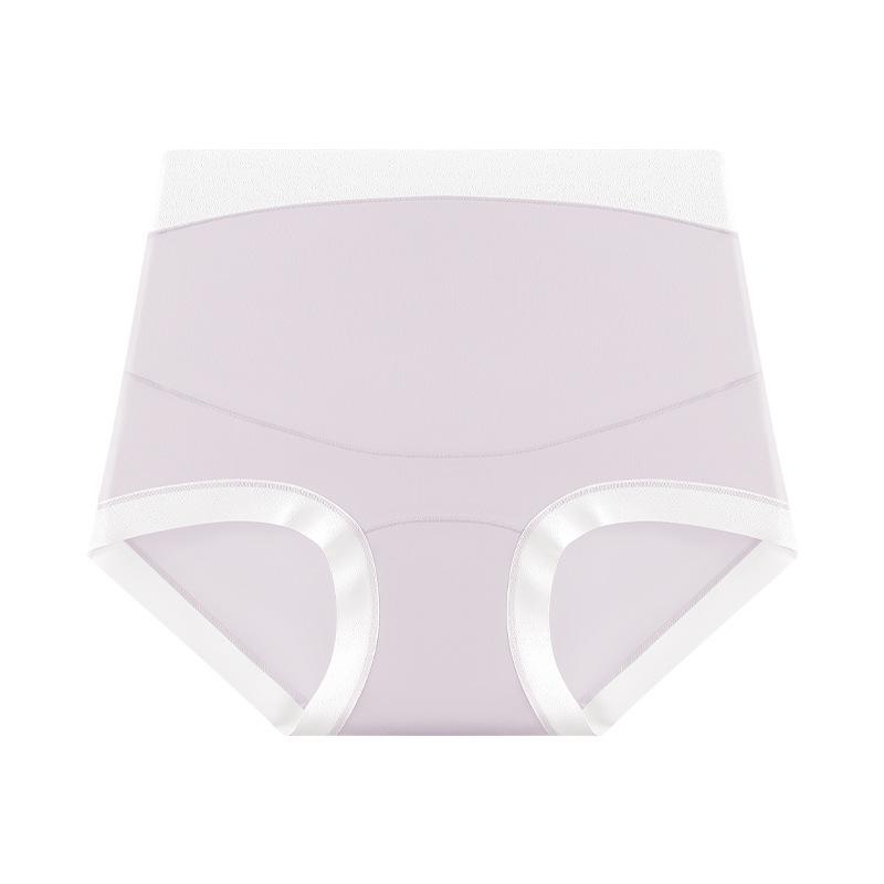 Oversized Women's Spring and Summer High Waist Antibacterial Cotton Extended Crotch Maternity Briefs