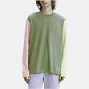 Levis Color Block Long Sleeve Casual Crew Neck T-Shirt Men Tops Green A4998-0001