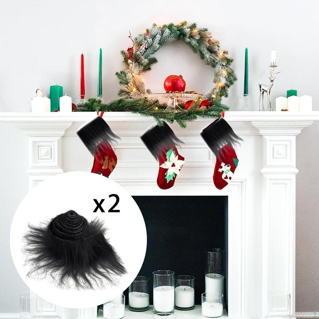 2 Pieces Faux Artificial Costume Supplies Cosplay DIY Shaggy for Christmas Holiday Hat Shoes