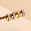 YHE0676 Luxury S925 Sterling Silver Zirconia Ear Cuff Earrings