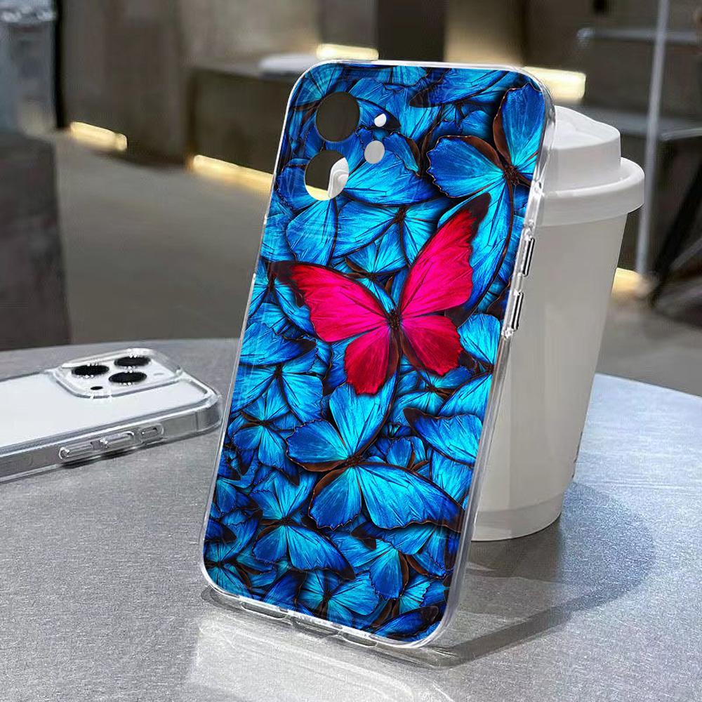 Transparent Phone Case For Samsung S24 Ultra Funda Galaxy S25 S23 FE S22 S21 S20 FE S10 Plus Silicone Flower Painted Covers Capa