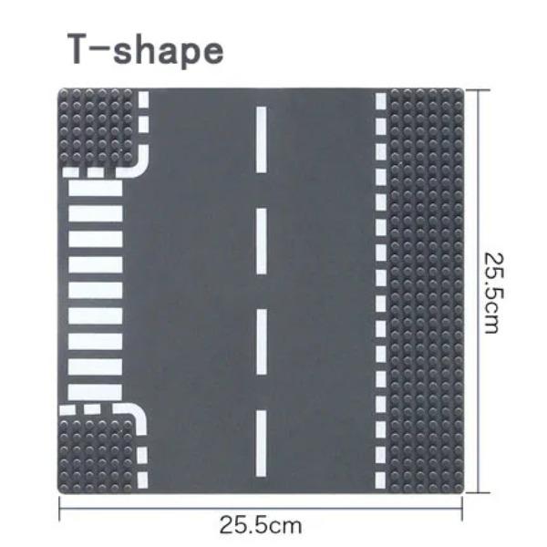 Baseplate Strade Città Strada Incrocio Dritto Curva Incrocio a T Mattoncini Base Plate 32*32 Compatibile Tutte le Marche Città