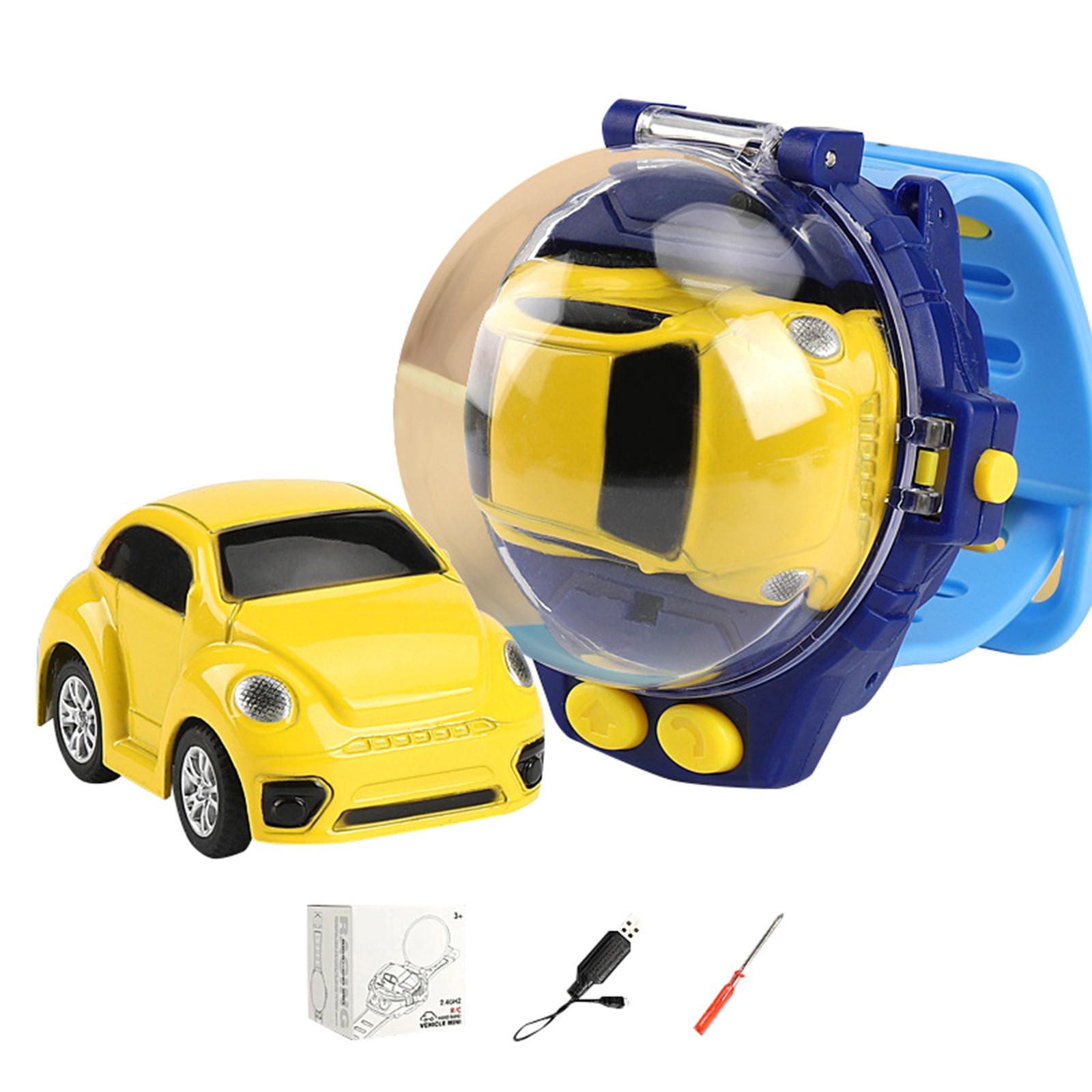 

Новинка 2022 года, игрушки для автомобильных часов с дистанционным управлением, игрушки для часов, гоночные автомобильные часы 2,4 ГГц с USB-зарядкой, мультипликационный радиоуправляемый маленький автомобиль, подарок для мальчиков и девочек One Size