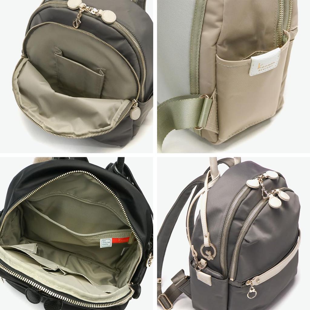 Backpack 10L with Pocket and H30 X W26 X D10cm [Kanana Project] PJ-17 No.11942 Pouch, Women's, Navy,