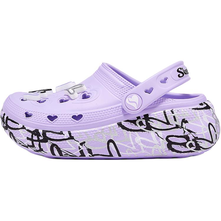 Skechers Foamies Girls Comfortable Versatile Non-Slip Durable Low-Top Sandals Kids sandals Purple 314093L-LAV 28.5