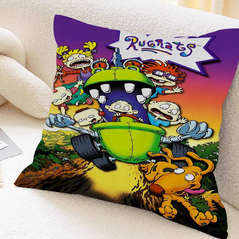Cartoon Funny R-Rugrats Pillow Cushion Cover Pillowcase Living Room Sofa Home Decor Customized