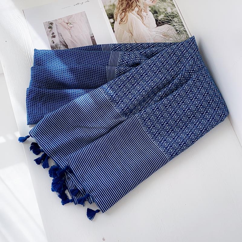 Fashion Tassel Viscose Scarf Plain Geometric Patchwork Beach Hijab Shawls And Wraps Female Foulard Echarpe Muslim Snood 180*90Cm