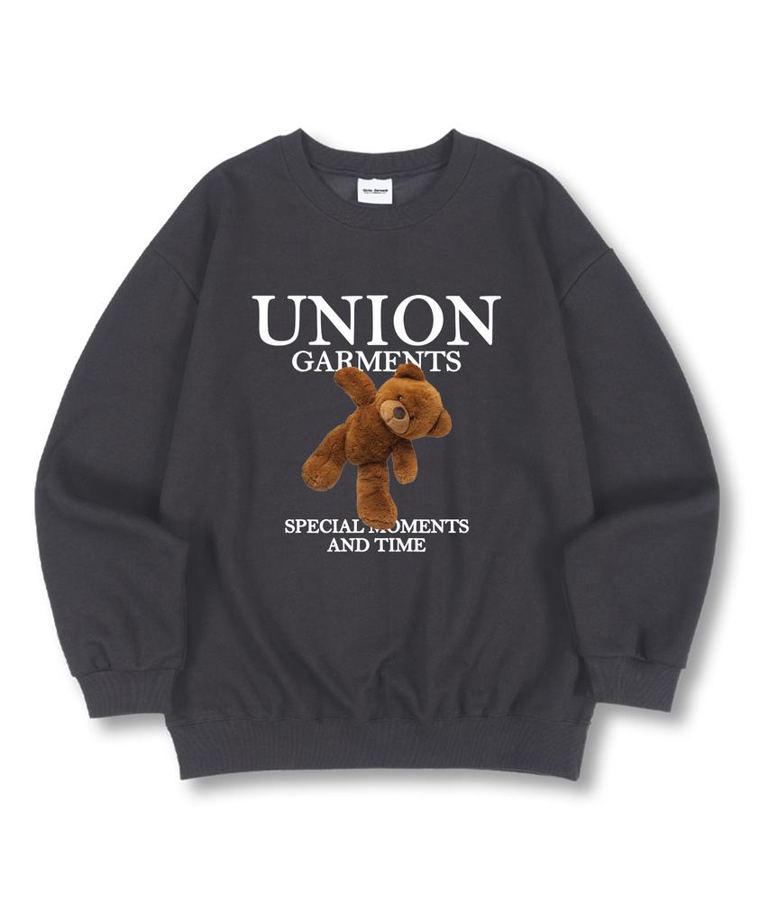 UNION GARMENTS Moment Bear Premium Double-Sided Oversized Sweatshirt 4 Colors