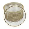 25Pcs 13Inch Plastic Round Dinner Plate with Gold Beaded for Home Wedding Kitchen Birthday Shower Party Dinner Table Supply